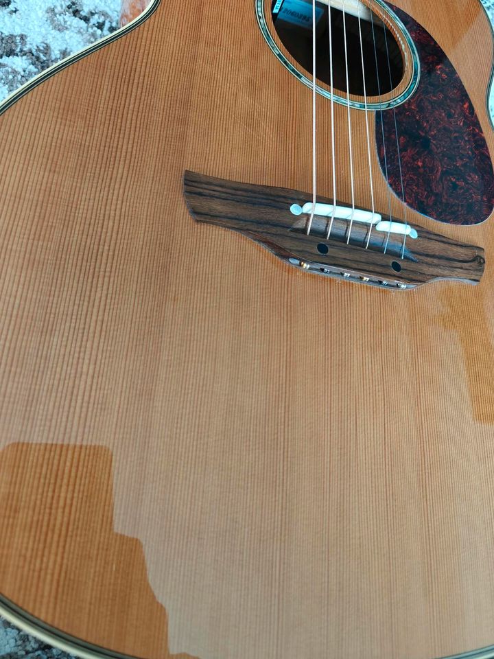 Takamine TAN77 (Cedar/Koa - vollmassiv) neue Bünde!